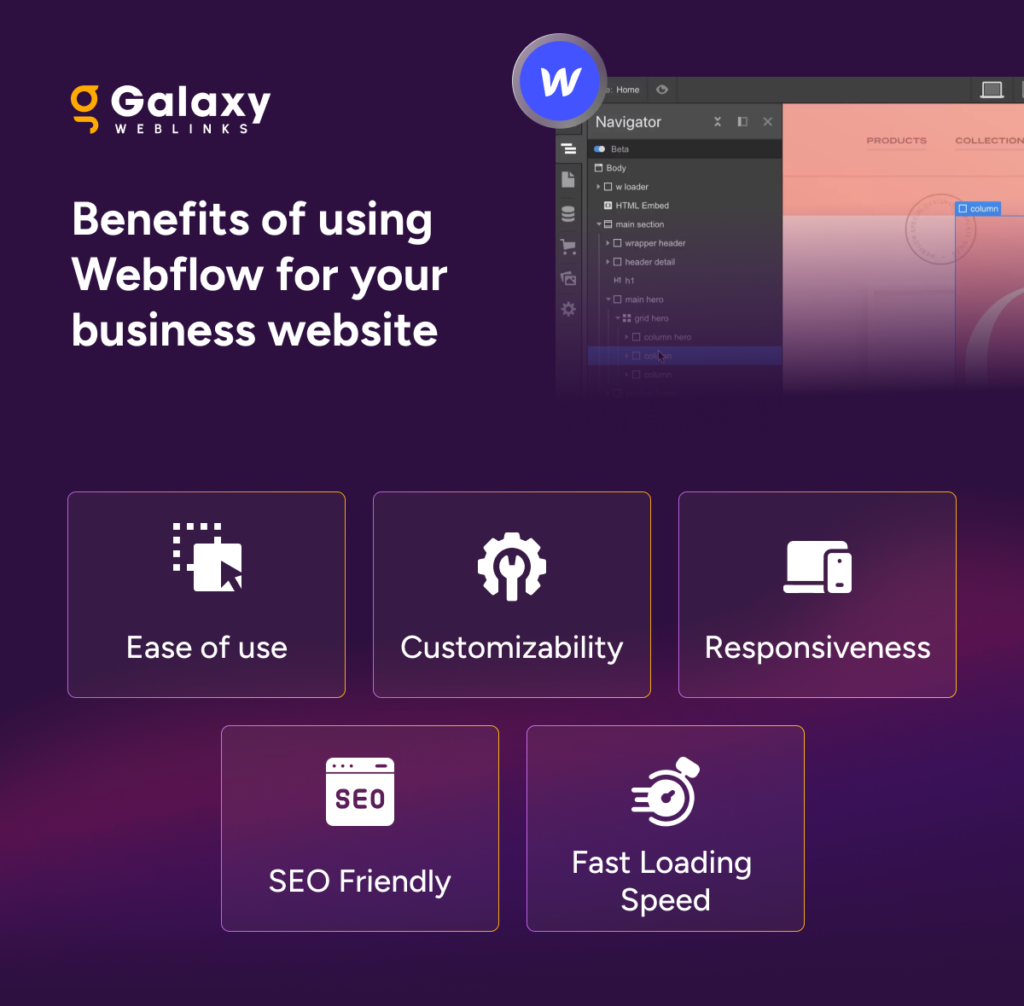 Benefits of using Webflow for your business website